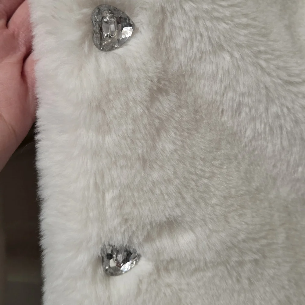 Knitworks White Faux Fur Jacket